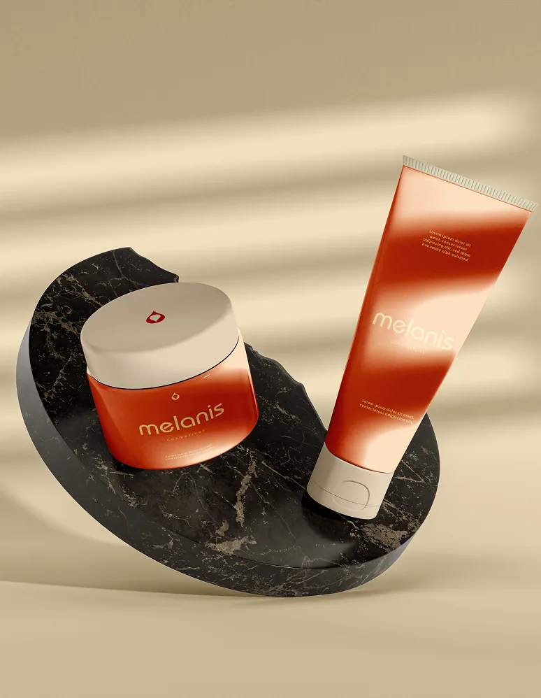 Embalagem de cosmético laranja